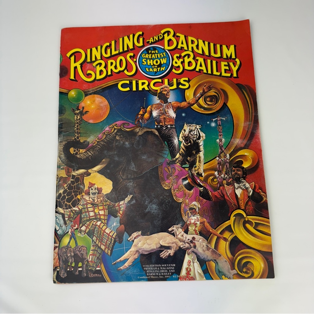 1981 Ringling Bros Barnum & Bailey Circus Program 111th Edition w/poster